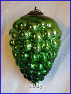 Antique German Kugel Green Grapes Cluster 4.5 Christmas Ornament Heavy Glass Antique German Kugel Green Grapes Cluster 4.5 Christmas Ornament Heavy Glass