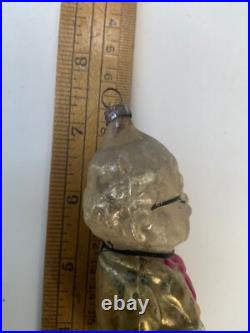 Antique German Long Foxy Grandpa Glass Christmas Ornament