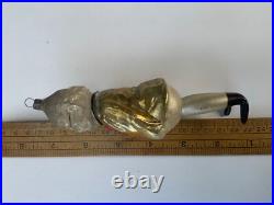 Antique German Long Foxy Grandpa Glass Christmas Ornament
