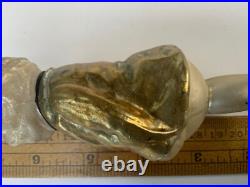 Antique German Long Foxy Grandpa Glass Christmas Ornament