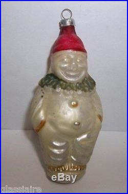 Antique German Mercury Glass CLOWN Christmas Tree Ornament RARE 4.5