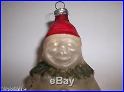 Antique German Mercury Glass CLOWN Christmas Tree Ornament RARE 4.5