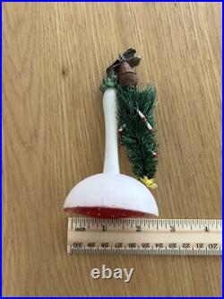 Antique German Mushroom Glass Christmas Ornament