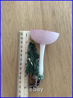 Antique German Mushroom Glass Christmas Ornament