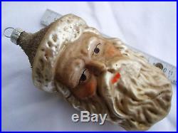 Antique German Silver Mercury Blown Glass Belsnickle Father Christmas Ornament