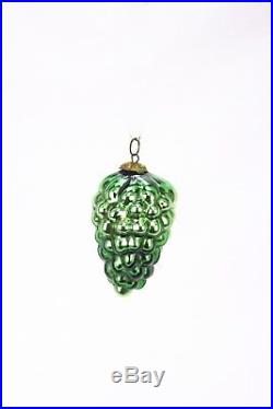 Antique German small Green Grape Glass Kugel Christmas Ornament