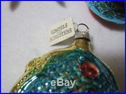 Antique Glass Christmas Ornaments Lot of 6 with 2 Star Shaped Early Vintage T