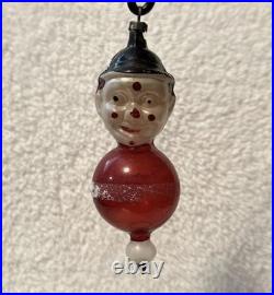 Antique Glass Clown Head Foxy Grandpa On Ball German Christmas Ornament 5