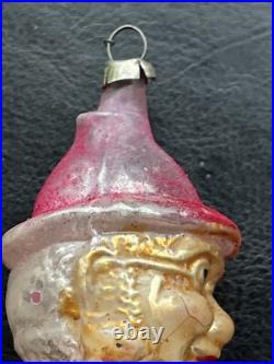 Antique Glass Figural Foxy Grandpa Spike Christmas Ornament Rare