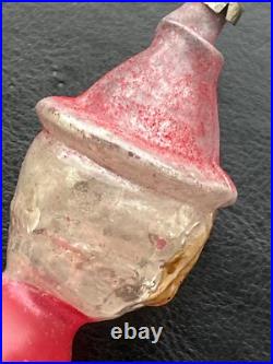 Antique Glass Figural Foxy Grandpa Spike Christmas Ornament Rare