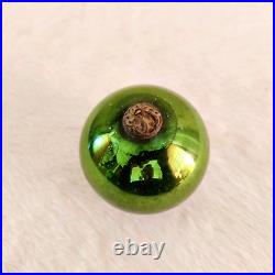 Antique Green Glass 4.25 German Kugel Christmas Ornament Decorative Props 208