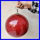 Antique-Kugel-Big-Heavy-8-5-Red-Round-Christmas-Ornament-Germany-Original-Old-01-owe