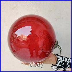 Antique Kugel Big Heavy 8.5 Red Round Christmas Ornament Germany Original Old