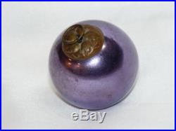 Antique Kugel Christmas Ornament 1.5 Violet Ball Mercury Glass Ornament