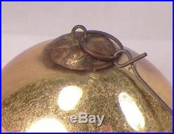 Antique Kugel Christmas Ornament Gold Ball Mercury Glass German 2.75in. #164