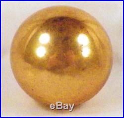 Antique Kugel Christmas Ornament Gold Ball Mercury Glass German 3.5in