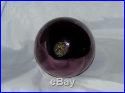 Antique Kugel Christmas Ornament Large Violet Mercury Glass Ball 5 German