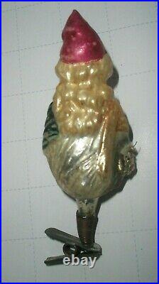 Antique Lady Liberty Patriotic Clip On Glass Christmas Tree Ornament Germany