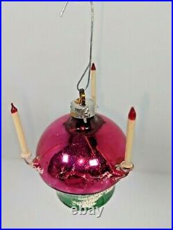 Antique Mercury Glass Christmas Candelabra Candle Chandelier Christmas Ornament