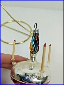 Antique Mercury Glass Christmas Candelabra Rainbow Chandelier Christmas Ornament