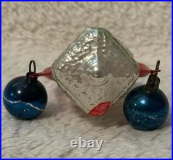 Antique Mica Glass Annealed Arms German Christmas Ornament 4.75