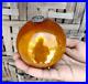 Antique-Orange-Glass-3-5-German-Kugel-Christmas-Ornament-Old-5-Leaves-Cap-183-01-tgy