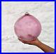 Antique-Pink-Glass-8-3-Heavy-German-Kugel-Christmas-Ornament-5-Leaves-Cap-396-01-ilwc