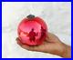 Antique-Pink-Glass-German-Kugel-4-3-Christmas-Ornament-5-Leaves-Brass-Cap-357-01-fo