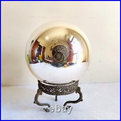 Antique Silver Glass German Kugel Christmas Ornament Decorative Party Props 72
