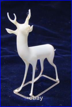 Antique Unsilvered Glass Reindeer Lauscha Bimini Christmas Ornament Germany Antique Unsilvered Glass Reindeer Lauscha Bimini Christmas Ornament Germany