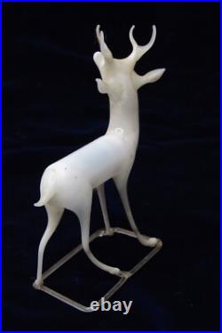 Antique Unsilvered Glass Reindeer Lauscha Bimini Christmas Ornament Germany Antique Unsilvered Glass Reindeer Lauscha Bimini Christmas Ornament Germany
