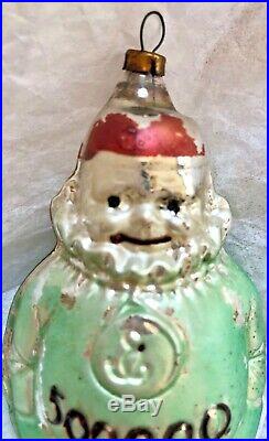 Antique VTG 500,000 Money Bag Clown Figural German Glass Christmas Ornament