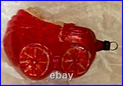 Antique VTG Baby In Carriage W Rattle German Figural Christmas Tree Ornament