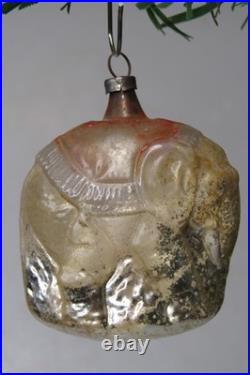 Antique VTG Blown Glass Embossed ELEPHANT Figurine Christmas Ornament Germany Antique VTG Blown Glass Embossed ELEPHANT Figurine Christmas Ornament Germany
