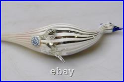 Antique VTG Glass Bimini Annealed Orange Back Pheasant Bird Christmas Ornament