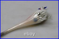 Antique VTG Glass Bimini Annealed Orange Back Pheasant Bird Christmas Ornament