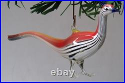 Antique VTG Glass Bimini Annealed Orange Back Pheasant Bird Christmas Ornament Antique VTG Glass Bimini Annealed Orange Back Pheasant Bird Christmas Ornament