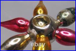 Antique VTG Glass Double Indent Annealed Rays STAR Christmas Ornament Germany Antique VTG Glass Double Indent Annealed Rays STAR Christmas Ornament Germany