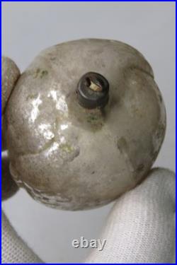 Antique VTG Glass MAN Double FACE Embossed on EGG Christmas Ornament Germany