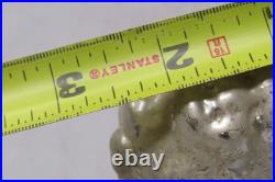 Antique VTG Glass Outdent Embossed Double ANGEL FACE Christmas Ornament Germany