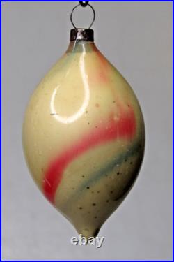 Antique VTG Unsilvered Glass END of the DAY Drop Christmas Ornament Germany