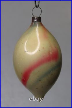 Antique VTG Unsilvered Glass END of the DAY Drop Christmas Ornament Germany