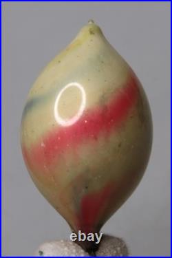 Antique VTG Unsilvered Glass END of the DAY Drop Christmas Ornament Germany