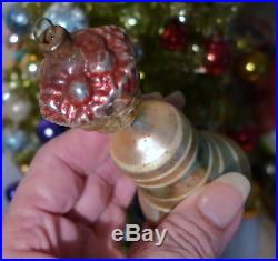 Antique Victorian Germany 1890 Xmas BELL Basket of Fruit Glass Rare Ornament