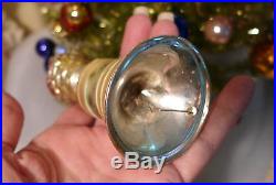 Antique Victorian Germany 1890 Xmas BELL Basket of Fruit Glass Rare Ornament