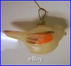 Antique Victorian Glass Bird Christmas Feather Tree Ornament Germany RARE