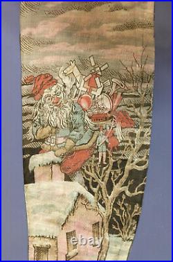 Antique Victorian Lithograph German Christmas Stocking S. H. Howe