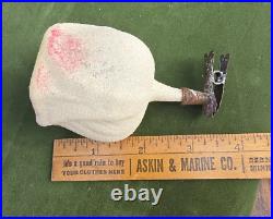 Antique Victorian Rose Candle Clip German Glass Christmas Ornament 3-1/2 inch