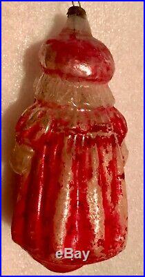 Antique Vintage 4 Mrs. Santa Claus Glass German Figural Christmas Ornament