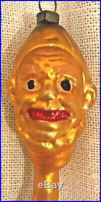 Antique Vintage 7 Joey Clown Snake Head German Glass Figural Christmas Ornament